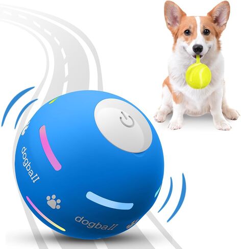 PetDroid Interactive Dog Toys Dog Ball, [Newly Upgraded] Durable Motion Activated Automatic Rolling Ball Toys for/Small/Medium/Large Dogs,USB Rechargeable(Orange) in Saudi Arabia