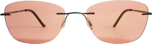 BRADDELL OPTICS Women's FL-41 Rose Tinted Migraine Light Sensitivity Rimless Glasses for Fluorescent LED Glare, Photophobia and Eye Strain in Saudi Arabia