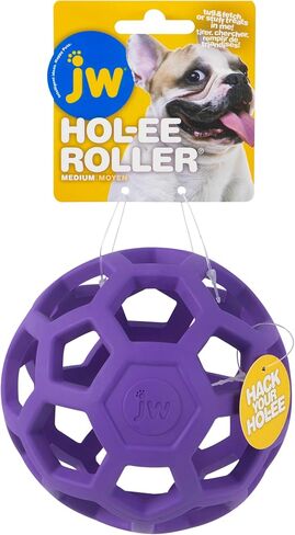 JW Pet HOL-ee Roller, Natural Rubber, Small 3in, Colors May Vary in Kuwait
