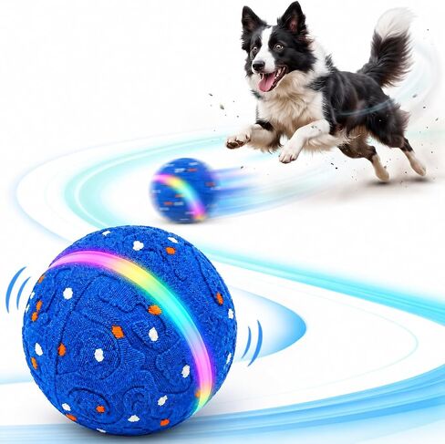Interactive Dog Ball Toy[Newly Upgraded], 3 Modes, Sound & Vibration, USB-C in Saudi Arabia