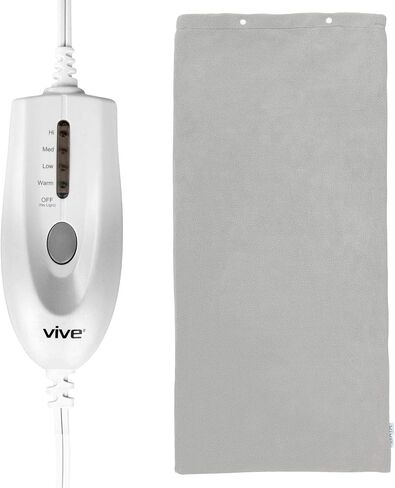 Vive Moist Heating Pad - Electric Heated Warming Hot Wrap for Heat Therapy on Back, Knee, Shoulder, Neck Pain, Period Menstrual Cramps, Cats, Dogs, Pets - Portable, Auto Shut Off (12" x 15") in Saudi Arabia