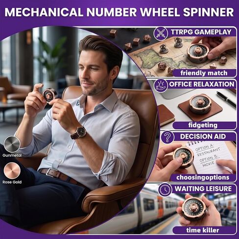 D20 Metal Fidget Spinner, Mechanical Roulette DND Dice Spin for Adults in Saudi Arabia