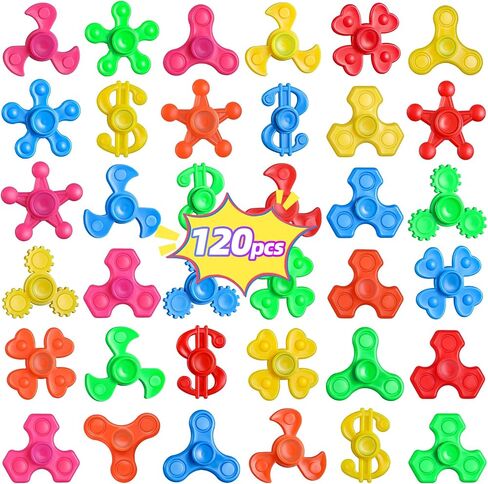 120pcs Fidget Spinners Bulk for Classroom Prizes, Sensory Fidget Toys Bulk Halloween Goodie Bags Stuffers Party Favors for Kids 4-8-12 Birthday Gifts in Saudi Arabia