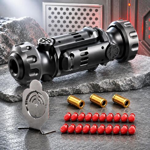 Metal EDC Fidget Gun for Adults - Silent Stress Relief Toy with Bullet Launcher & Tactile Slider, Premium Alloy Gift for Men (Gold) in Kuwait