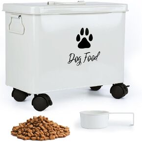 Metal Dog Food Storage Container With Lid 13lb, Black Airtight Dog food Bin in Kuwait