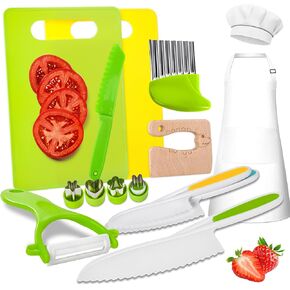 Montessori Kitchen Toys for Kids Knife Set 15 Pieces in Kuwait
