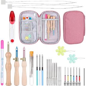 29 Pcs Punch Needle Embroidery Kit, Adjustable Punch Needle Tool in Kuwait