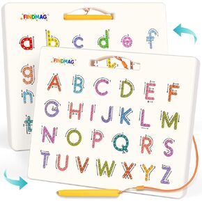 FINDMAG Magnetic Letter Board, Double Sided Magnetic Board for Kids in Saudi Arabia