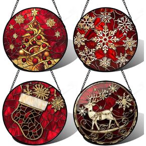 Bird Theme Stained Glass Window Hanging Suncatcher Owl Gift for Women 7.8" in Saudi Arabia
