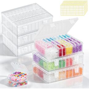 Bead Organizer Box 186 Pcs Small Plastic Bead Storage Container in Kuwait