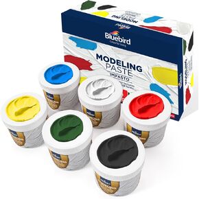 Bluebird Colored Modeling Paste - 6-Pack - 150GM / 5.3 Oz Each jar - Pastel Shades in Kuwait