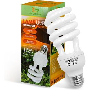 UVB Reptile Light, 10.0 15W UVA UVB Light for Reptiles, Spiral Compact Fluorescent UVB Bulb for Bearded Dragons Tortoise Lizards and Snakes in Kuwait