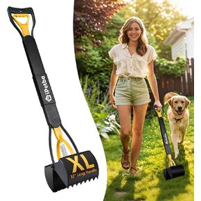 Large Dog Pooper Scooper for Yard, 32 inch Long Handle, No Bending in Kuwait