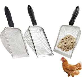 3PCS Chicken Poop Scooper for Coop, Metal Scooper Sifting Shovel in Kuwait