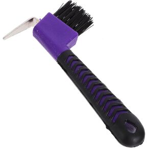 Horse Hoof Pick with Brush, Stainless Steel Tool and Rubber Grip Handle in Kuwait
