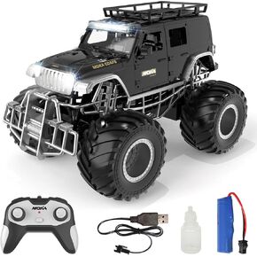Highspeed Entry Level red rc Monster Truck with Light Spray 2.4GHz Upright 360 Rotate 4WD Monster Trucks rc Cars, 20+ KM/H Monster Trucks 70min (Max) Runtime,Halloween 8-12 in Kuwait
