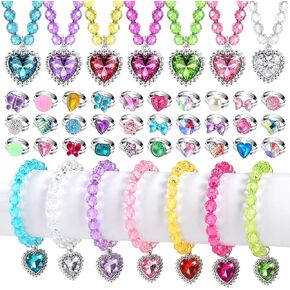 44pcs Princess Jewelry Party Favors, Kids Jewelry for Girls in Kuwait