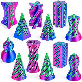 12 Pack 3D Printed Fidget Toys, Impossible Passthrough Spiral Set in Kuwait