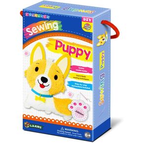 C.S. Kids Magic World DIY Personalised Sewing Kit - Puppy |Frist Sewing Arts & Crafts Gifts | Educational Sewing Kit for Kids | Sew Your Own (Safety Needle & Instruction Included) in Saudi Arabia