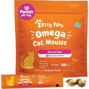 Zesty Paws Cat Fish Oil Mousse - for Skin & Coat, Tuna 18 Ct in Kuwait