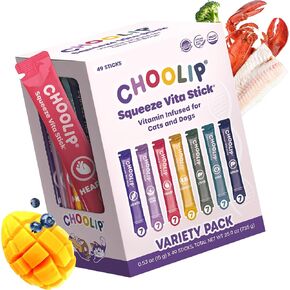 Choolip Squeeze Vita Stick Lickable Cat & Dog Treats Variety, 49-Count in Kuwait