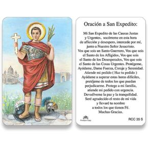 San Francis Imports St. Expedite Spanish Prayer Holy Card, Wallet Size, 2.5 x 3.5 Inches, Religious Devotional in Kuwait