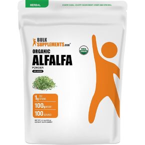 BULKSUPPLEMENTS.COM Organic Alfalfa Powder - Alfalfa Grass Powder - Alfalfa Organic Powder - Alfalfa Sprouts Supplement - Alfalfa Supplement - Green Superfood Powder (1 Kilogram - 2.2 lbs) in Saudi Arabia