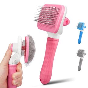 Dog & Cat Brush, Self Cleaning Slicker Brush for Pets Shedding in Saudi Arabia