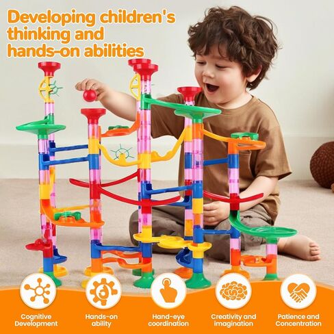 Marble Run, 133 PCS Construction Building Blocks Toys for Kids 4+ in Saudi Arabia