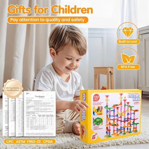 Marble Run, 133 PCS Construction Building Blocks Toys for Kids 4+ in Saudi Arabia