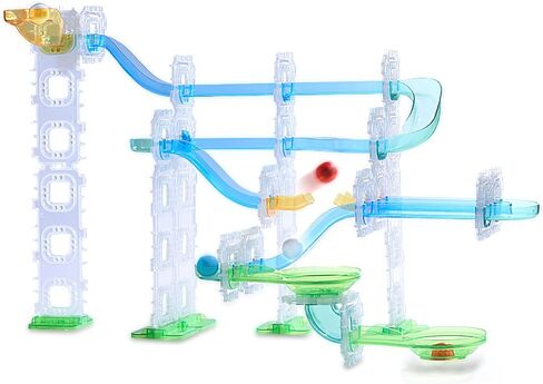 Discovery Marble Run Race Track – 58-Piece Marble Maze Construction Set| 6 Marbles| STEM Learning Activity| Sensory Toy Building Kit| Educational Physics & Engineering Toy for Kids Ages 6+ in Saudi Arabia
