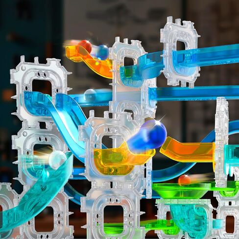 Discovery Marble Run Race Track – 58-Piece Marble Maze Construction Set| 6 Marbles| STEM Learning Activity| Sensory Toy Building Kit| Educational Physics & Engineering Toy for Kids Ages 6+ in Saudi Arabia