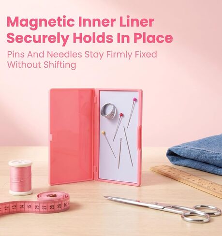 Magnetic Needle Case, Pink Magnetic Needle Holder Case Embroidery Organizer in Kuwait