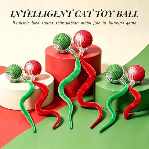 Interactive Cat Toys for Indoor Cats, Fast Rolling on Carpet Flash and Motion Activated Cat Balls for Bored Indoor Cats in Kuwait