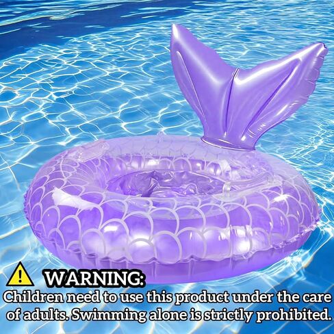 Baby Pool Float,Mermaid Inflatable Swimming Float Ring with Seat Handle,Infant Pool Floaties for Baby Girls Boys Toddlers in Saudi Arabia