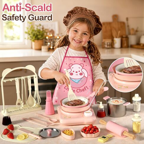 Gotoofun Kids Cooking Sets Real Montessori Play Kitchen in Kuwait
