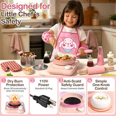 Gotoofun Kids Cooking Sets Real Montessori Play Kitchen in Kuwait