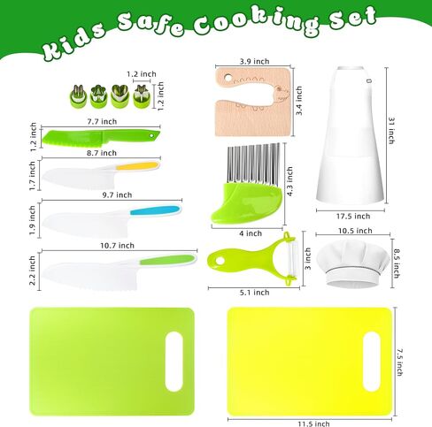 Montessori Kitchen Toys for Kids Knife Set 15 Pieces in Kuwait