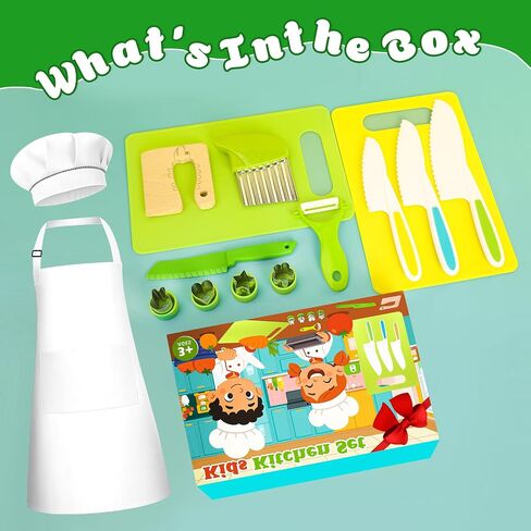 Montessori Kitchen Toys for Kids Knife Set 15 Pieces in Kuwait