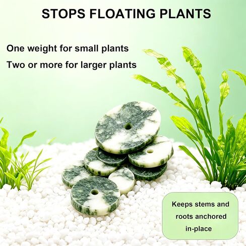 LUOTIVON 24 Sets Aquarium Stone Plant Weights with Cable Ties for Fish Tank in Kuwait