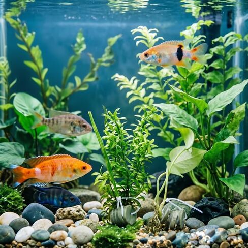 LUOTIVON 24 Sets Aquarium Stone Plant Weights with Cable Ties for Fish Tank in Kuwait