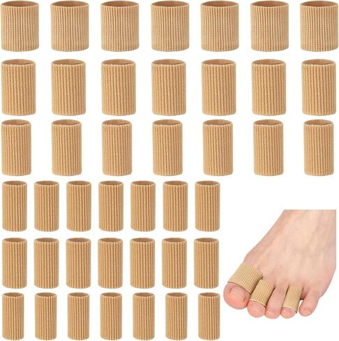 Toe Sleeve Protectors Toe Cushion Tube Soft Gel Corn Pads Protectors, 42PCS Toe Spacers for Bunion, Hammer Toe, Cushions Corns, Blisters, Calluses on Toes, Fingers, Feet, YEAJOIN (4 Size) in Kuwait