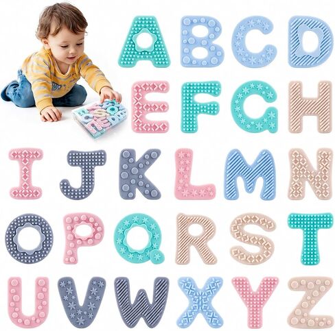 Fridge Magnets for Toddlers 1-3, Sensory Silicone Alphabet Magnetic Letters in Saudi Arabia
