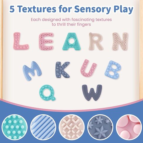 Fridge Magnets for Toddlers 1-3, Sensory Silicone Alphabet Magnetic Letters in Saudi Arabia