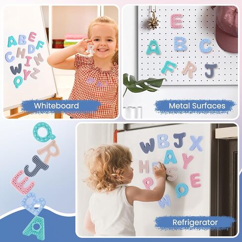 Fridge Magnets for Toddlers 1-3, Sensory Silicone Alphabet Magnetic Letters in Saudi Arabia