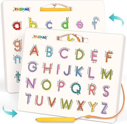 FINDMAG Magnetic Letter Board, Double Sided Magnetic Board for Kids in Saudi Arabia