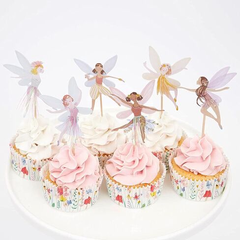 Fairy Cupcake Toppers,24 PCS Fairy Birthday Party Decorations in Kuwait