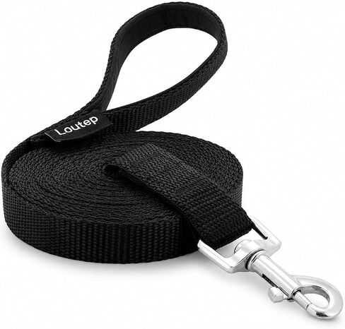 Long Line Dog Training Leash with Padded Handle, 30 ft, Black in Kuwait