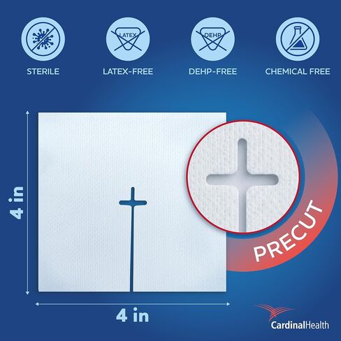 Covidien 7086 Excilon Drain Sponge, Sterile 2's in Peel-Back Package, 4" x 4", 6-ply (Pack of 50) - 1 box in Kuwait
