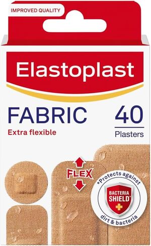 Elastoplast Fabric Extra Flexible Breathable 40 Plasters/Water Repellent (Packaging May Vary) in Kuwait